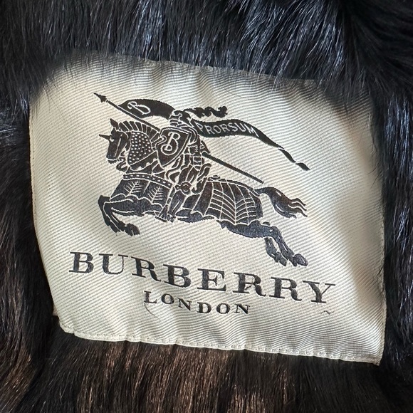 Burberry women's 'Tolladine' Black Shearling Trench Coat - Picture 4 of 4